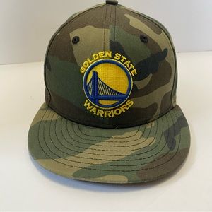 New Era Youth 9Fifty Mens Cap Golden State Warriors Camouflage SnapBack Hat